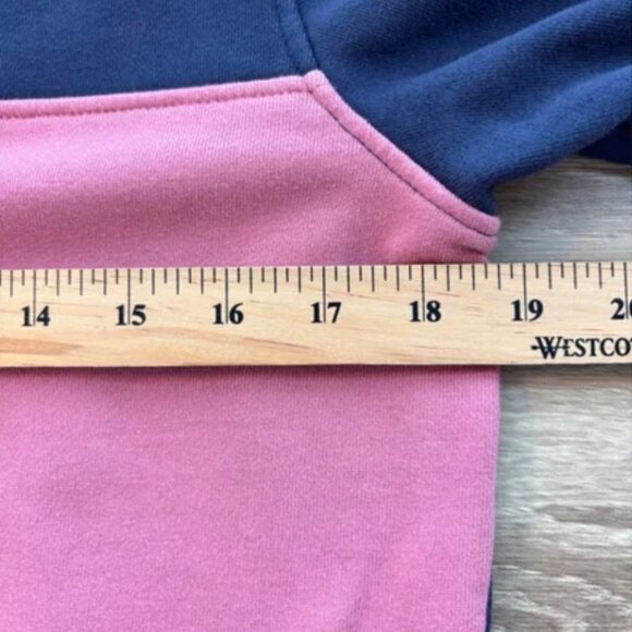 Herschel Womens S Navy Pink Blue Colorblock Rugby Shirt Academia Ivy League - Picture 6 of 7